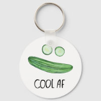 Cool comme concombre "Cool AF" Funny Watercolor
