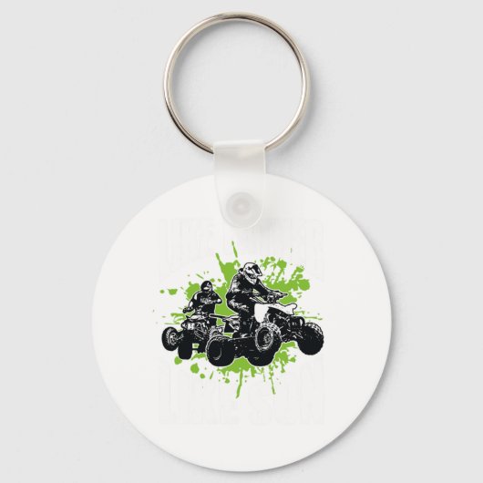 Porte-clés Cool Comme Père Comme Son VTT Quad Biker Idée cade (Recto)