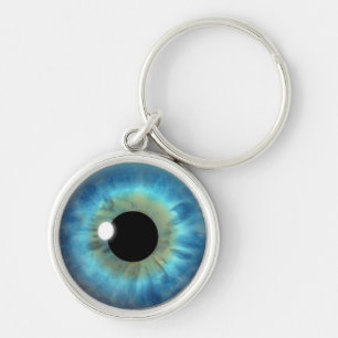 Porte-clés Cool de Blue Eye Iris Eyeball Porte - clés ronds 
