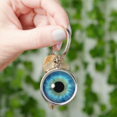 Porte-clés Cool de Blue Eye Iris Eyeball Porte - clés ronds p (main)