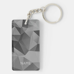 Porte-clés Cool de conception géométrique gris polaire Abstra