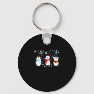 Porte-clés Cool de neige mignonne Penguin Noël d'hiver