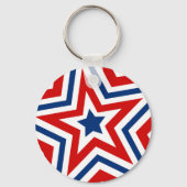 Porte-clés Cool des étoiles patriotiques (Recto)