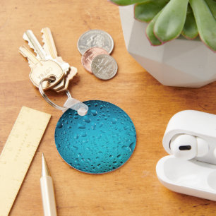 Porte-clés Cool élégant Bleu gouttes d'eau