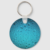 Porte-clés Cool élégant Bleu gouttes d'eau (Verso)