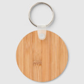 Porte-clés Cool élégant imprimé en bambou marron clair (Recto)
