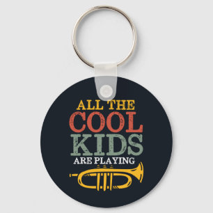 Porte-clés Cool Enfants Jouer Trumpet Funny Marching Band