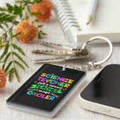 Porte-clés Cool enseignant en sciences (Devant droit)