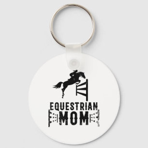 Porte-clés Cool Equestrian Maman Cadeau Pour Cheval Show Jump