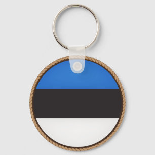 Porte-clés Cool Estonie Drapeau Sceau