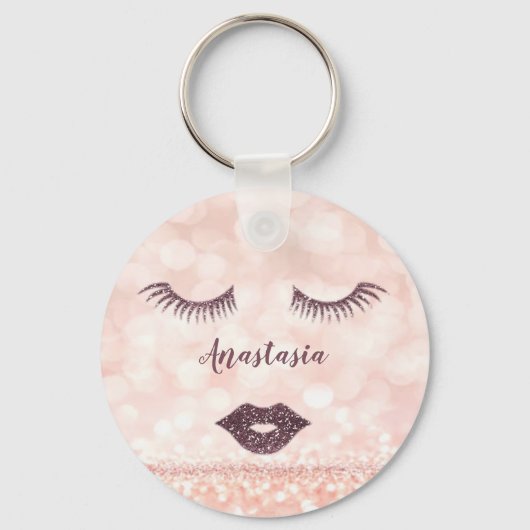 Porte-clés Cool, Extraordinaire, Visage Clair Rose (Recto)