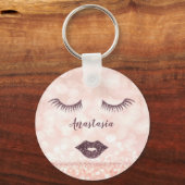 Porte-clés Cool, Extraordinaire, Visage Clair Rose (Recto)