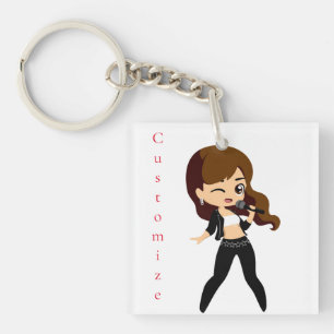 Porte-clés Cool fille chante Karaoke Thunder_Cove