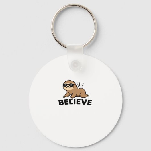 Porte-clés Cool Flying Sloth Croyez Drôle Motivational Design (Recto)