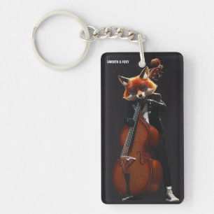 Porte-clés Cool Fox Contrebassiste Solo Jazz