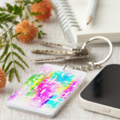 Porte-clés Cool funky aux couleurs vives (Devant droit)