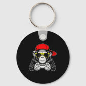 Porte-clés Cool Gamer Monkey With Controller Funny Gaming Vid (Recto)