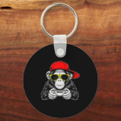 Porte-clés Cool Gamer Monkey With Controller Funny Gaming Vid (Recto)