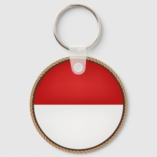 Porte-clés Cool Indonésie Drapeau Sceau (Recto)