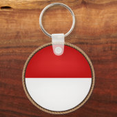 Porte-clés Cool Indonésie Drapeau Sceau (Recto)