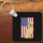 Porte-clés Cool Jaune Lab Art Labrador Retriever Jaune (Recto)