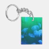 Porte-clés Cool Jellyfish Green Blue Gradient (Devant gauche)