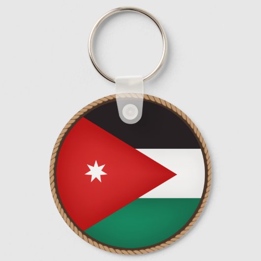 Porte-clés Cool Jordanie Drapeau (Recto)