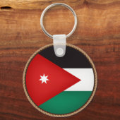 Porte-clés Cool Jordanie Drapeau (Recto)