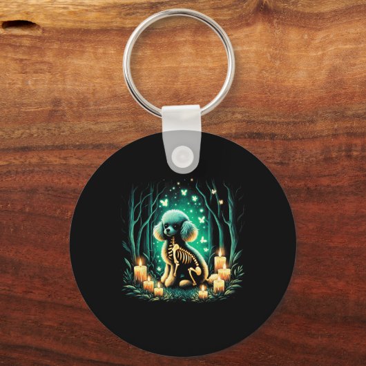 Porte-clés Cool Jouet Poodle Chien Squelette Halloween Chien  (Recto)