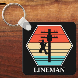 Porte-clés Cool Lineman Vintage Sunset
