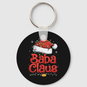 Porte-clés Cool mâle Baba Claus avec chapeau de Noël