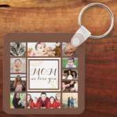 Porte-clés Cool Maman We Love You Photo Collage (Verso)