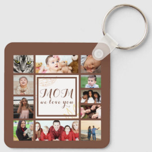 Porte-clés Cool Maman We Love You Photo Collage