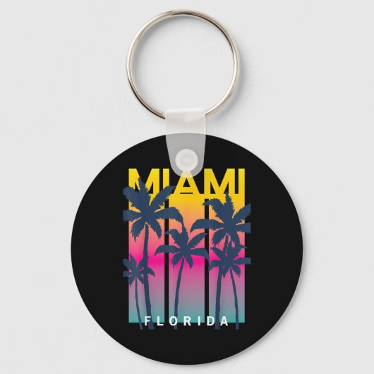 Porte-clés Cool Miami Florida Graphic Design Tee - shirts, I (Recto)