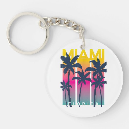 Porte-clés Cool Miami Florida Graphic Design Tee - shirts, I  (Devant)