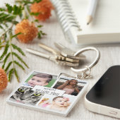 Porte-clés Cool Modern Mum We Love You Photo Collage (Devant Droit)
