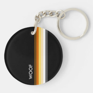 Porte-clés Cool Moderne et propre Gay Bear Pride Drapeau WOOF