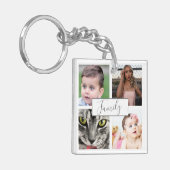 Porte-clés Cool Moderne Famille Photo Collage Porte - clé (Devant gauche)