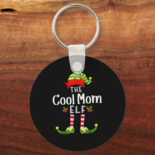 Porte-clés Cool Mom Christmas Elf Matching Pajama X-mas Party (Recto)