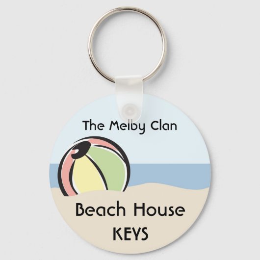 Porte-clés Cool 'N Beach Ball coloré (Recto)