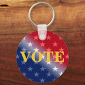 Porte-clés Cool Patriotique VOTE Voter Personnalisé (Recto)
