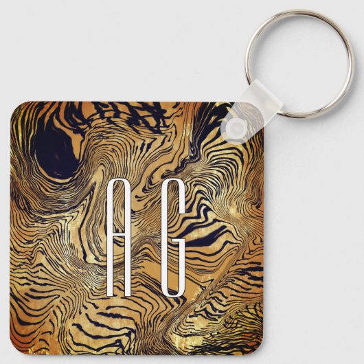 Porte-clés Cool pattern unique text  (Dos)