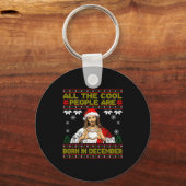 Porte-clés Cool People Are Born In December Christian Christm (Recto)