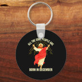 Porte-clés Cool People Are Born In December Christian Christm (Recto)