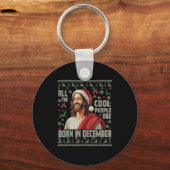 Porte-clés Cool People Are Born In December Christian Christm (Recto)