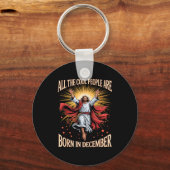Porte-clés Cool People Are Born In December Christian Christm (Recto)