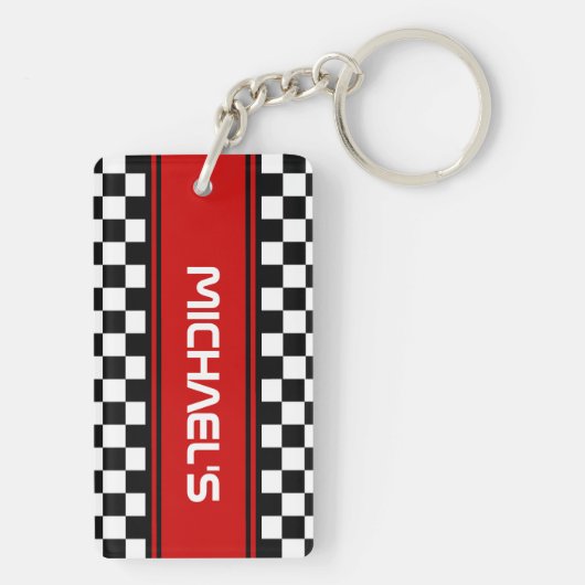 Porte-clés Cool personnalisé Motif d'indicateur noir et blanc (Dos)