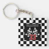 Porte-clés Cool personnalisé Motif d'indicateur noir et blanc (Devant)