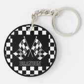 Porte-clés Cool personnalisé Motif d'indicateur noir et blanc (Dos)