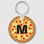 Porte-clés Cool plaisir pizza pepperoni champignon Custom Mon (Recto)